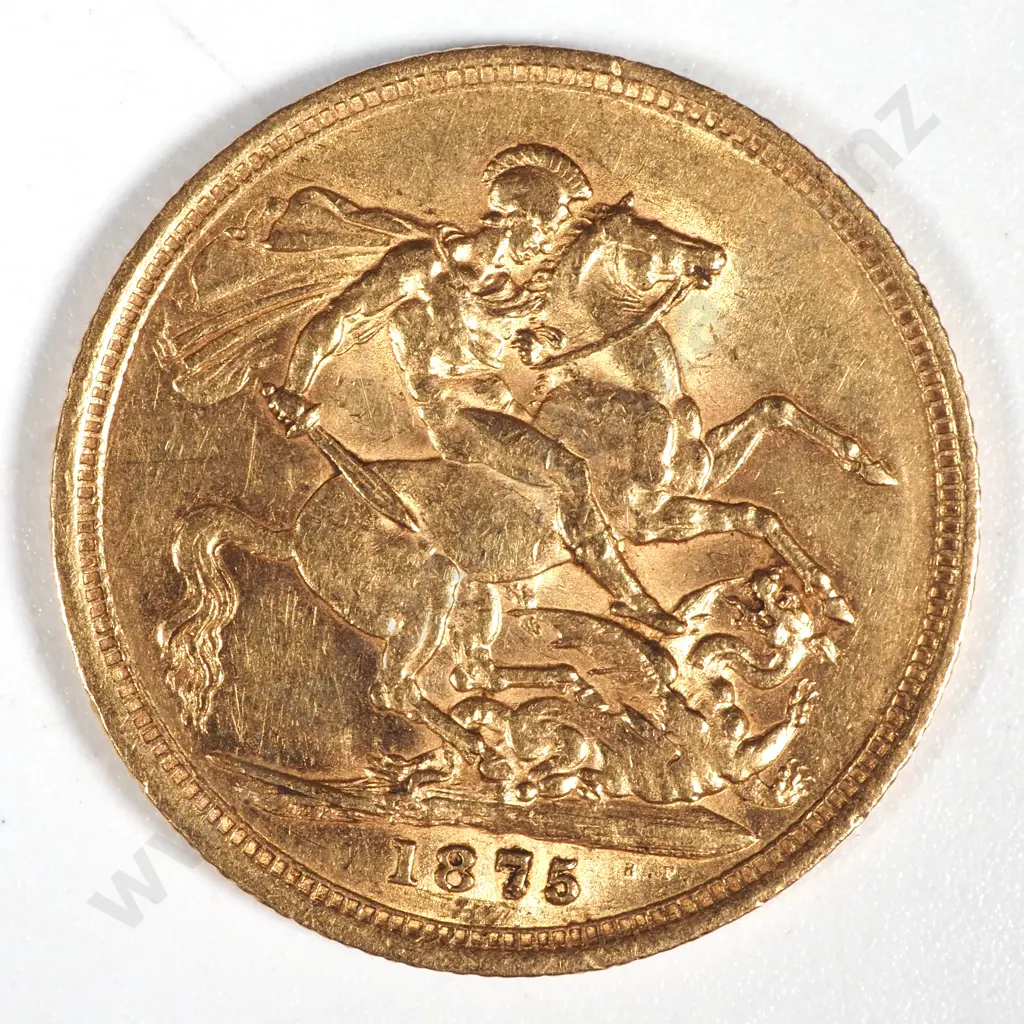 1875 Melbourne Full Sovereign VF  Image 1++
