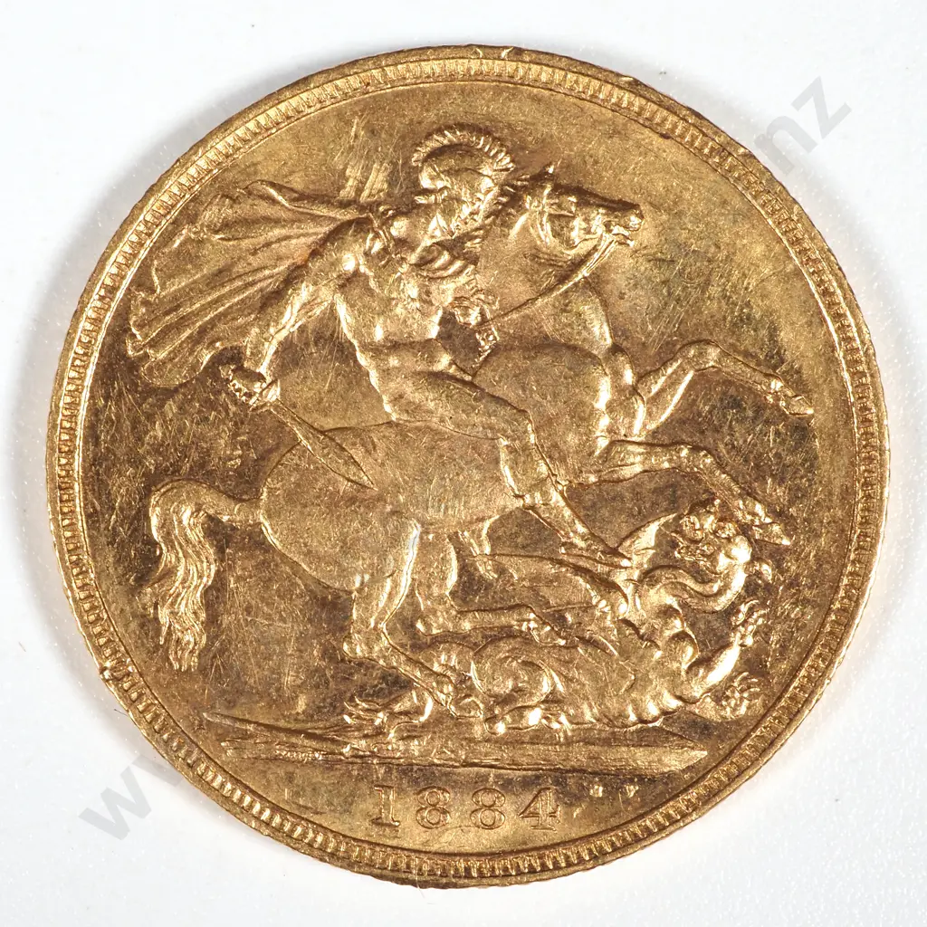 1884 M Australia Full Sovereign EF  Image 1++