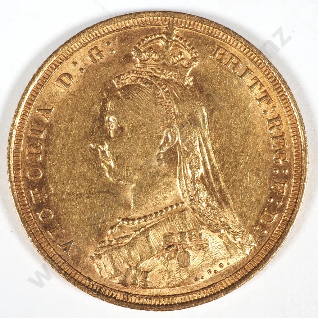 1887 Sydney Full Sovereign - VF Image 1++
