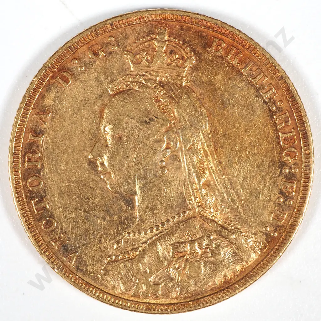 1887 M Australia Full Sovereign EF  Image 1++