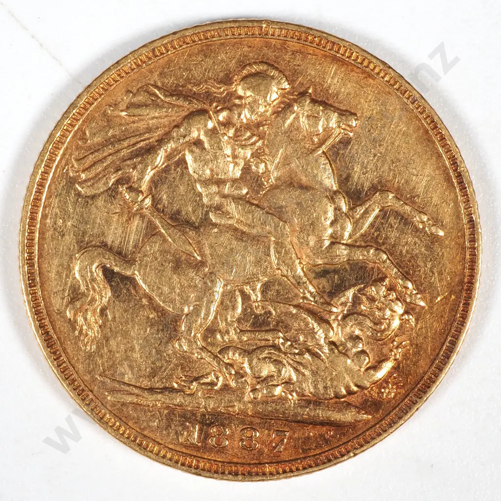 1887 M Australia Full Sovereign EF  Image 1++