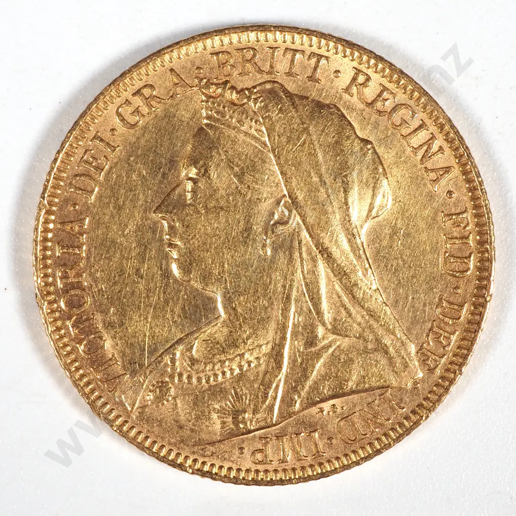 1894 United Kingdom Full Sovereign - VF w Edge Knock Image 1++
