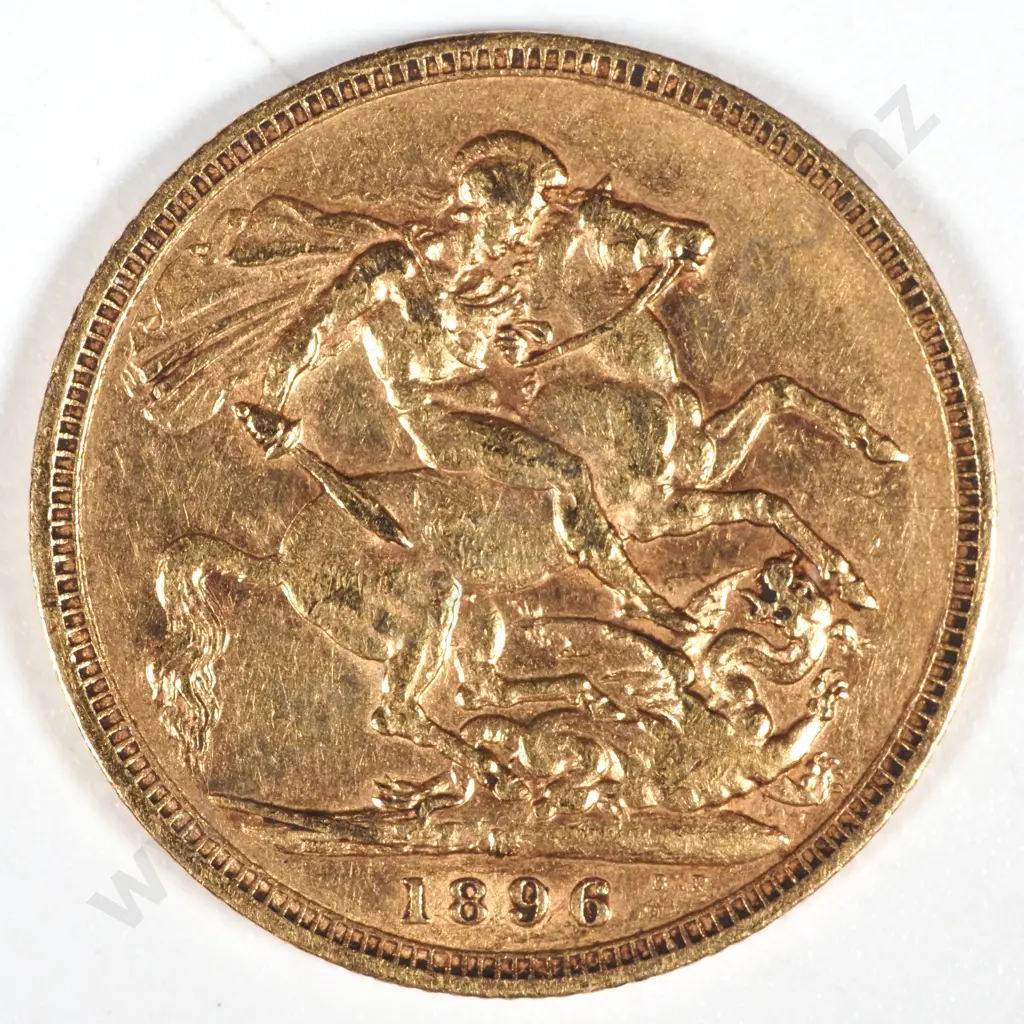 1896 Melbourne Full Sovereign  Image 1++