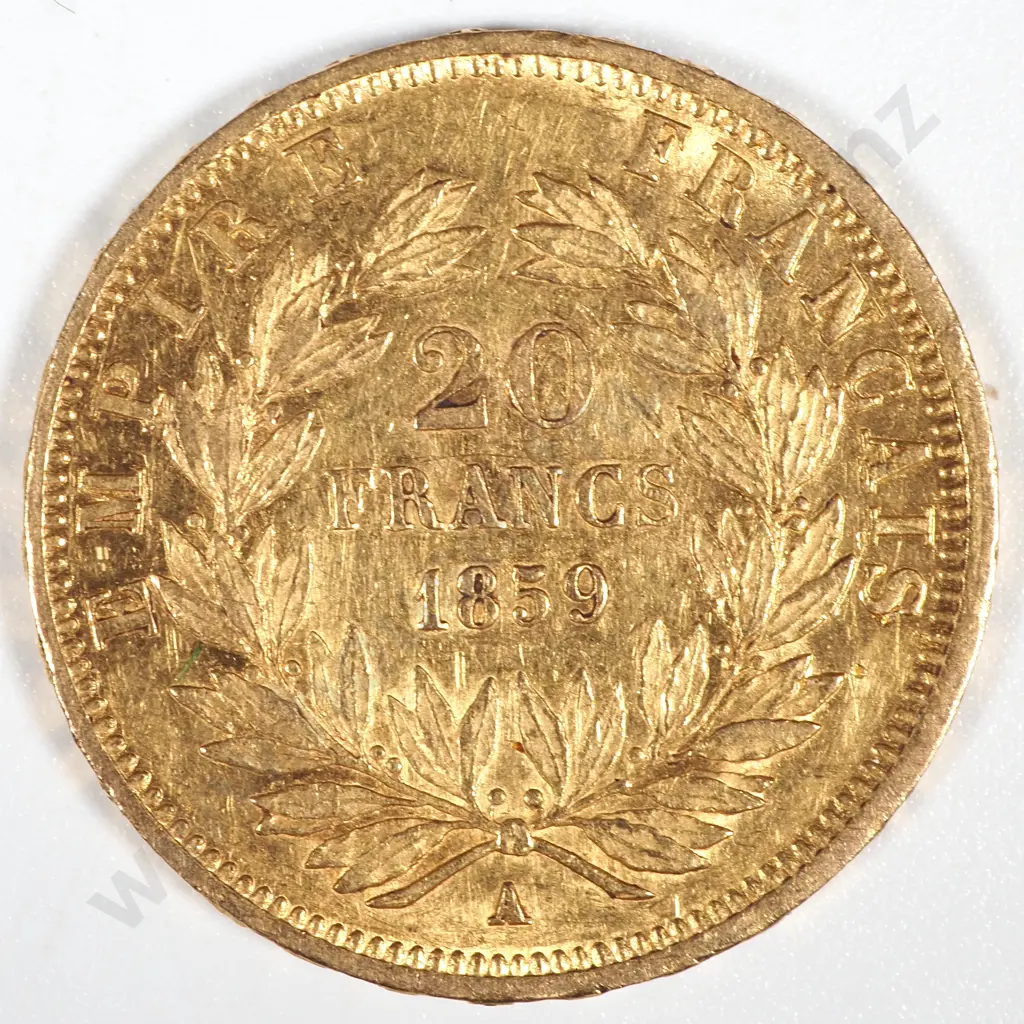 1859 France 20 Francs - Mark A  Image 1++