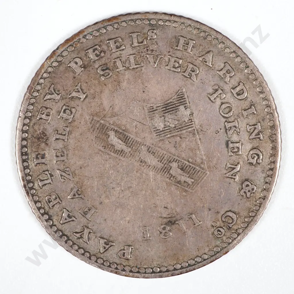 1811 United Kingdom Sixpence Token - Peels Harding  Image 1++