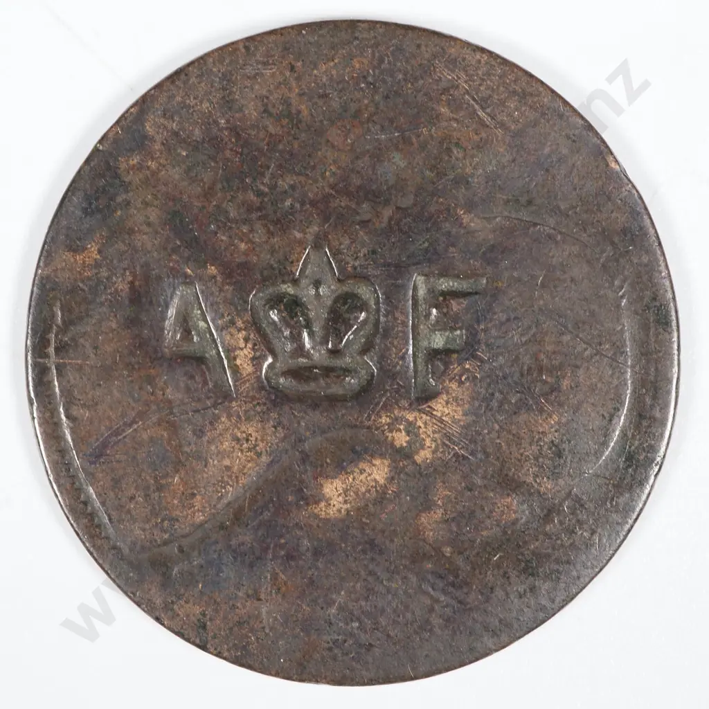 1862 United Kingdom Penny - Over-stamped " A ^Crown^ F  Image 1++
