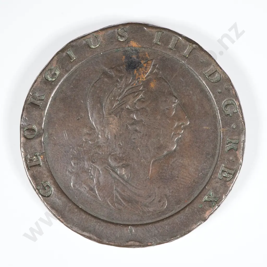 1797 United Kingdom Two Penny - Over-stamped " B B " Image 1++