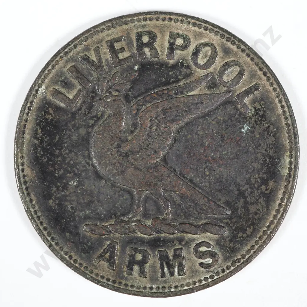 19th Century Australian Copper One Penny Trade Token -  B Palmer Sydney Wine & Spirit Depot  Image 1++