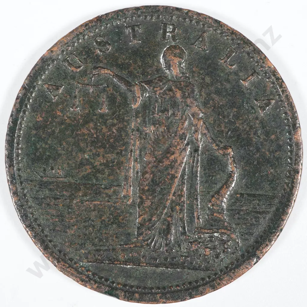 19th Century Australian Copper One Penny Trade Token - Iredale & Co Iron Merchants & General Ironmongers Sydney  Image 1++