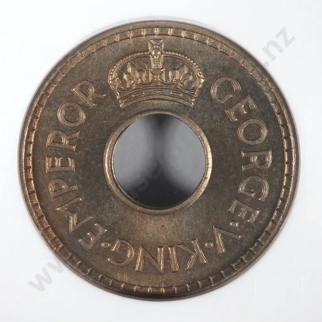 1934 Fiji Halfpenny NGC Graded & Slabbed - MS66 Image 1++