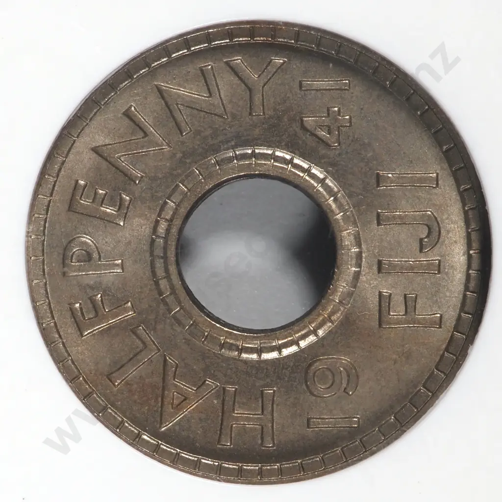 1941 Fiji Halfpenny NGC Graded & Slabbed - MS66 Image 1++