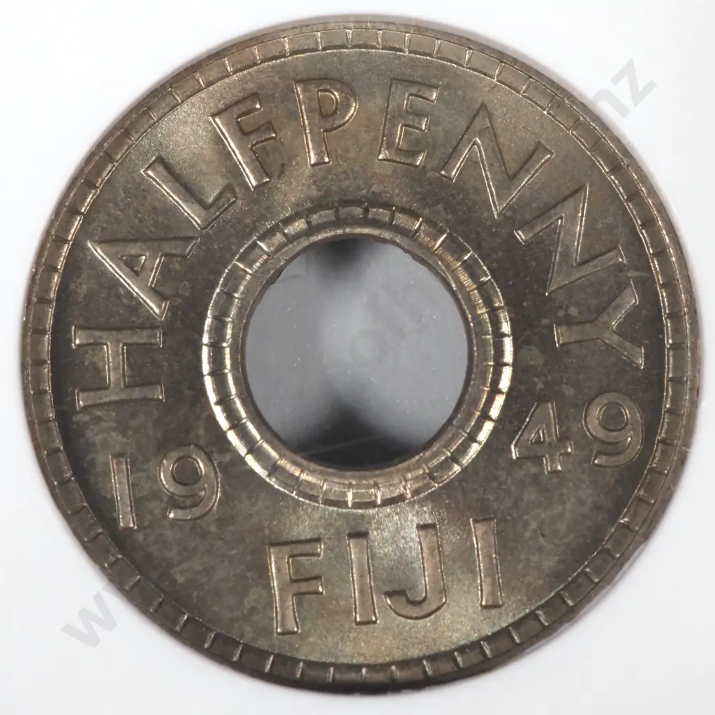 1949 Fiji Halfpenny NGC Graded & Slabbed - MS66 Image 1++