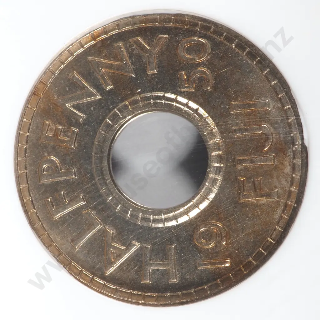 1950 Fiji Halfpenny NGC Graded & Slabbed - MS65 Image 1++