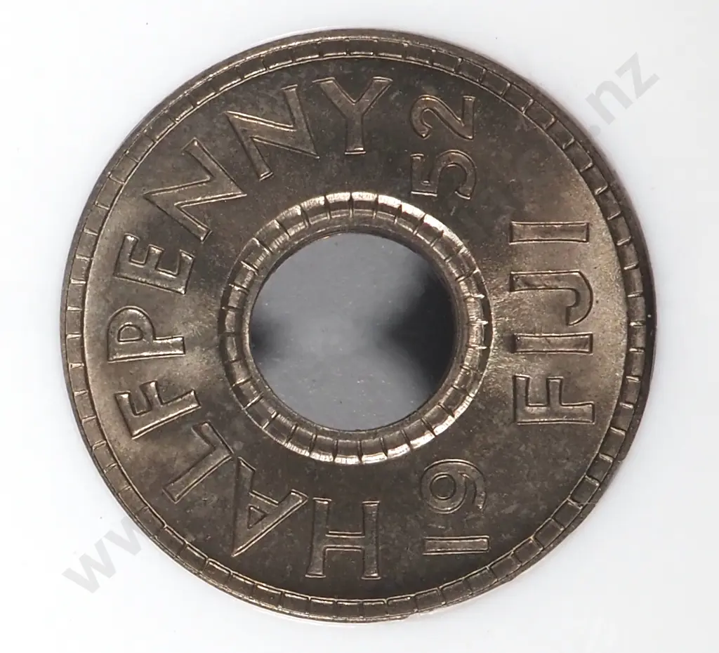 1952 Fiji Halfpenny NGC Graded & Slabbed - MS66 Image 1++