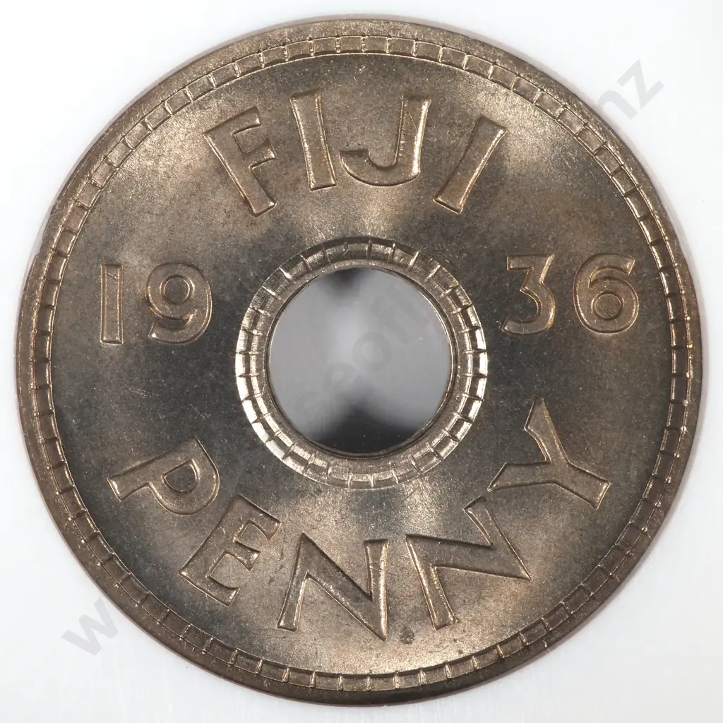1936 (Edward VIII) Fiji Penny NGC Graded & Slabbed - MS66 Image 1++