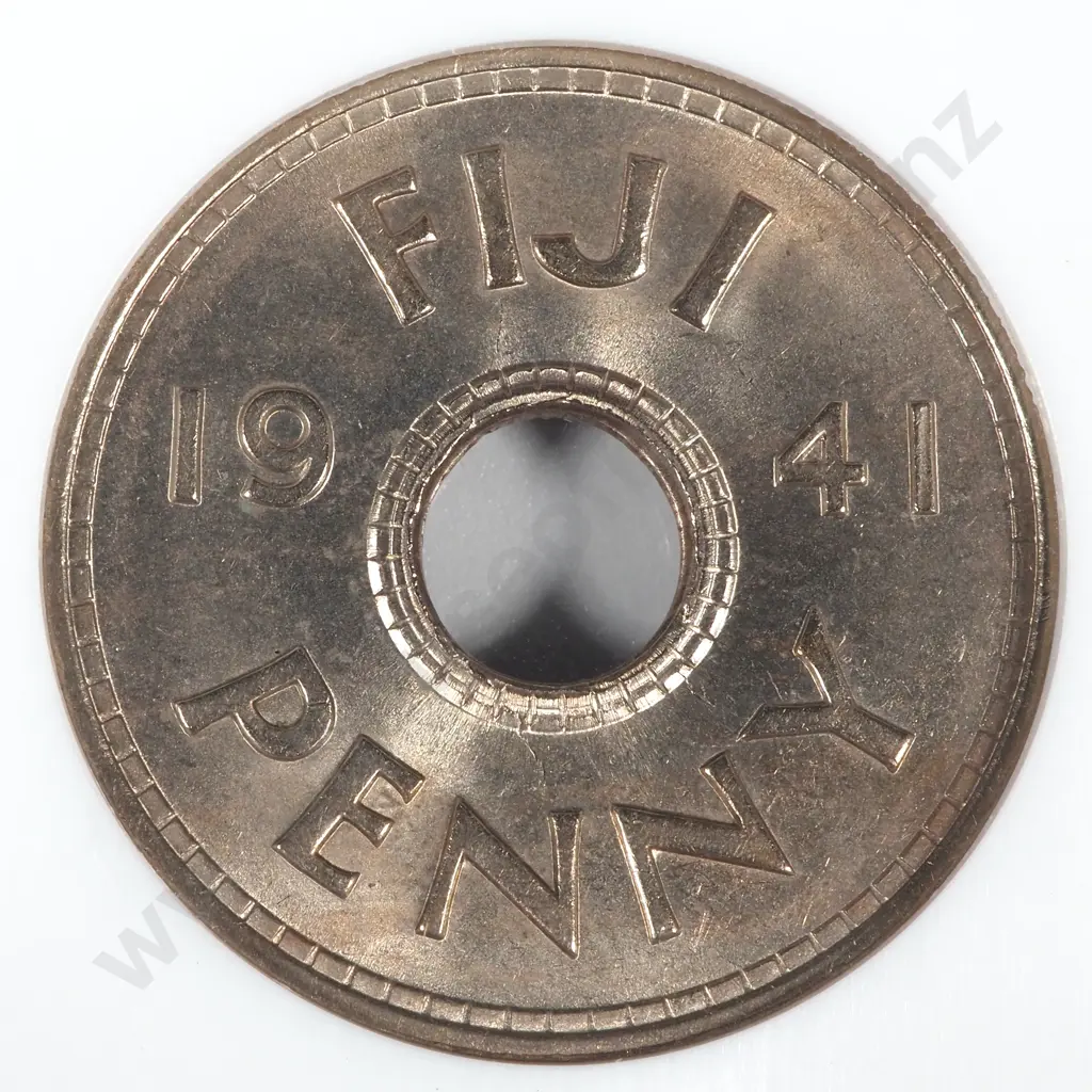 1941 Fiji Penny NGC Graded & Slabbed - MS63 Image 1++