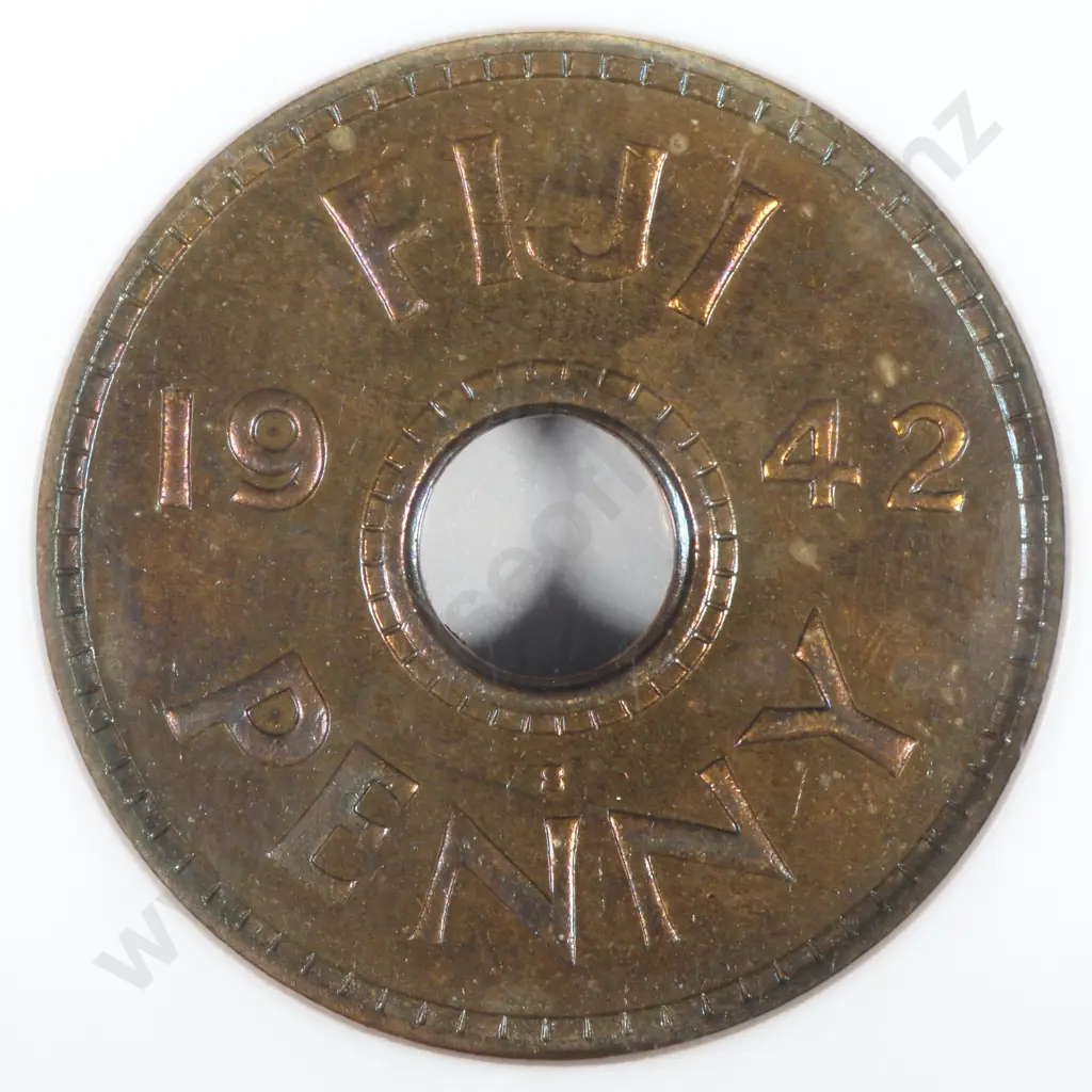 1942 Fiji Penny NGC Graded & Slabbed - MS64 Image 1++