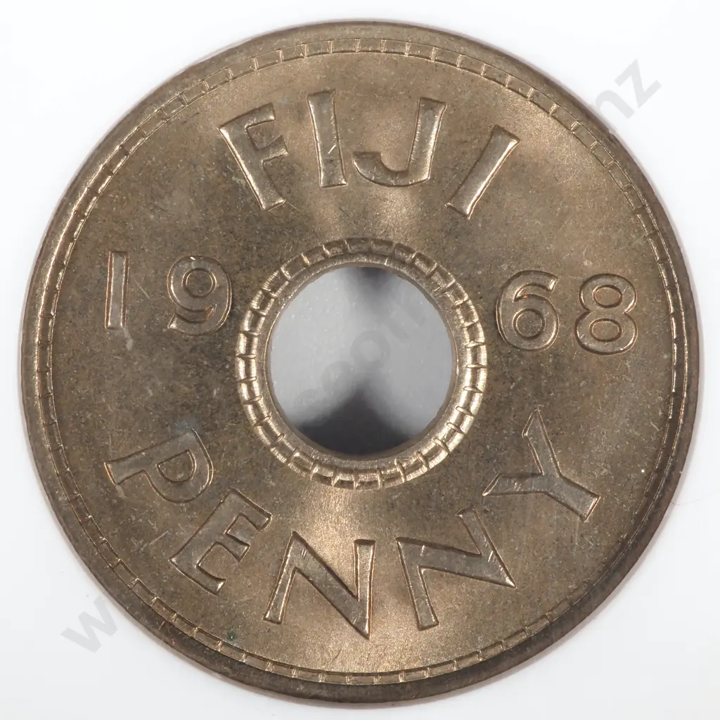 1968 Fiji Penny NGC Graded & Slabbed - MS66 Image 1++