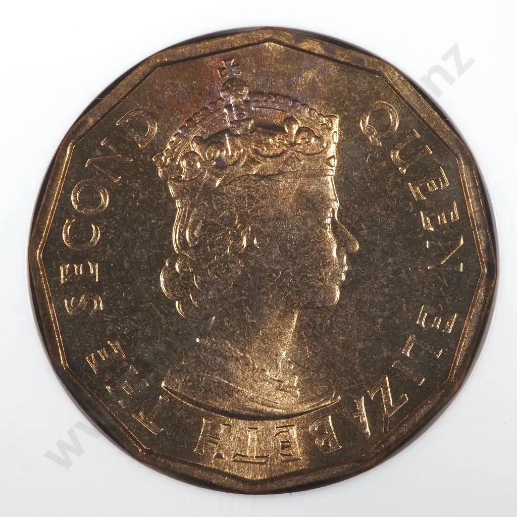 1955 Fiji Threepence NGC Graded & Slabbed - MS65 Image 1++