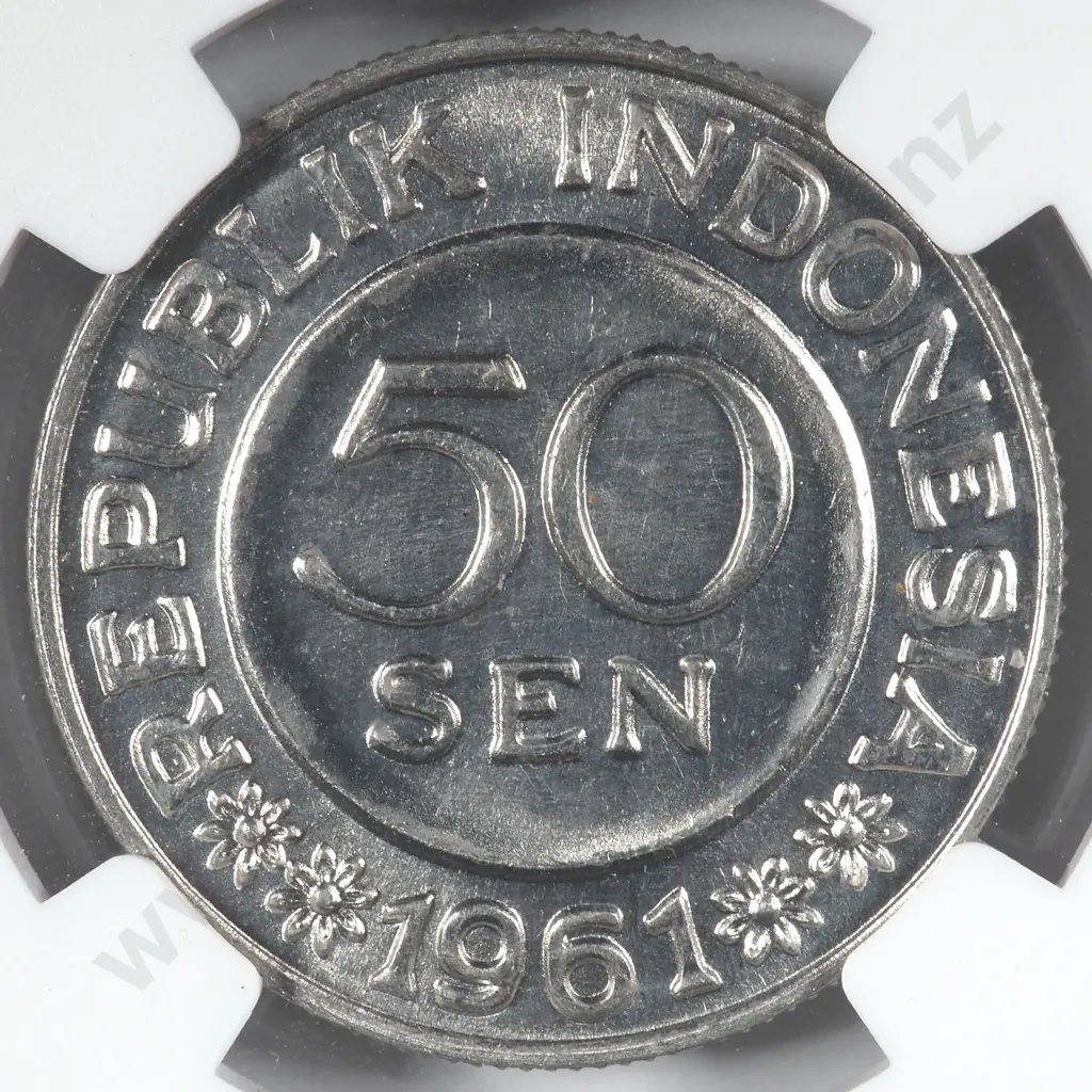 1961 Indonesia 50 Sen - NGC Sample - HICC April 2024 Image 1++