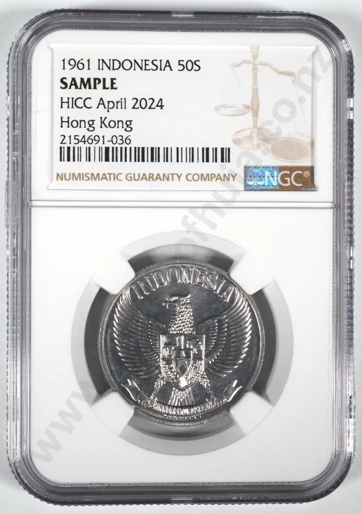 1961 Indonesia 50 Sen - NGC Sample - HICC April 2024 Image 1++