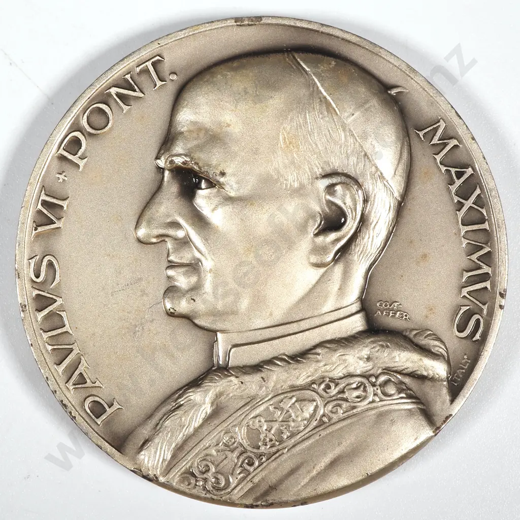 Pope Paul VI Commemorative Coin in Silvered Bronze  Image 1++