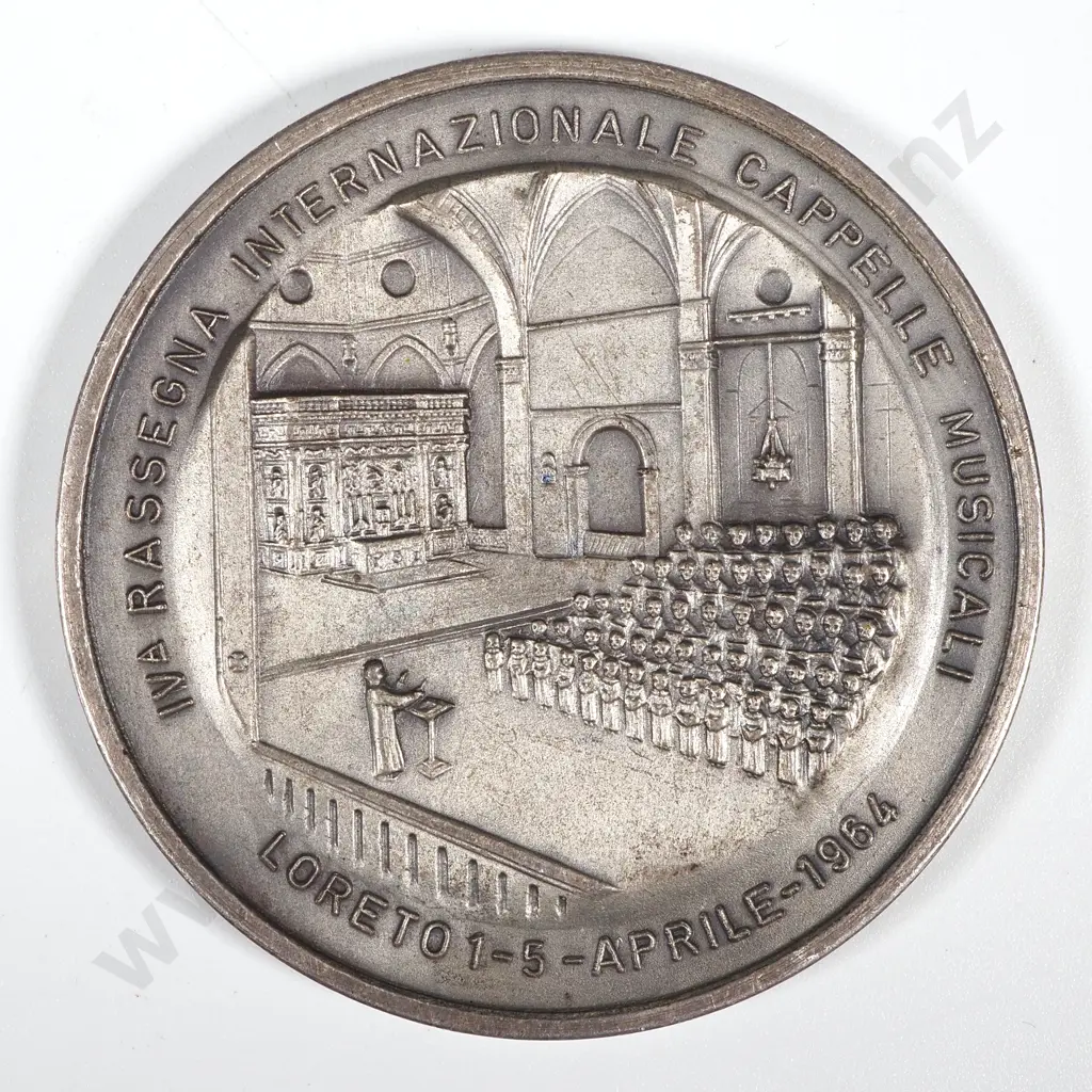 1964 Italian White Metal Commemorative Coin  Image 1++
