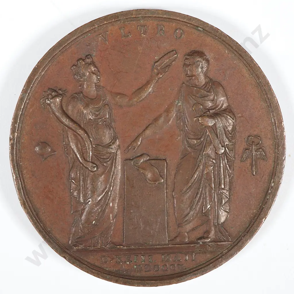 1805 Italy Copper Commemorative Medallion Image 1++