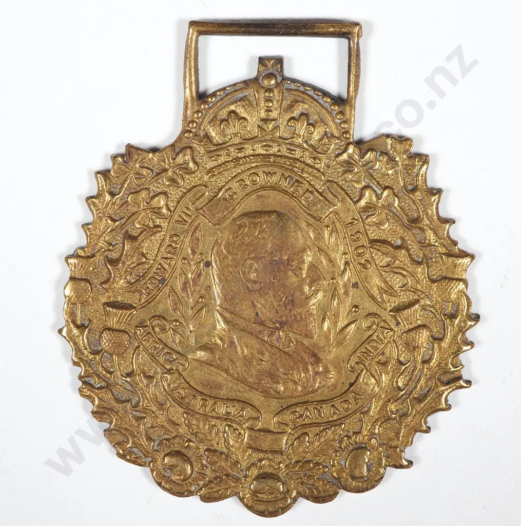 1902 United Kingdom Coronation Medallion Image 1++