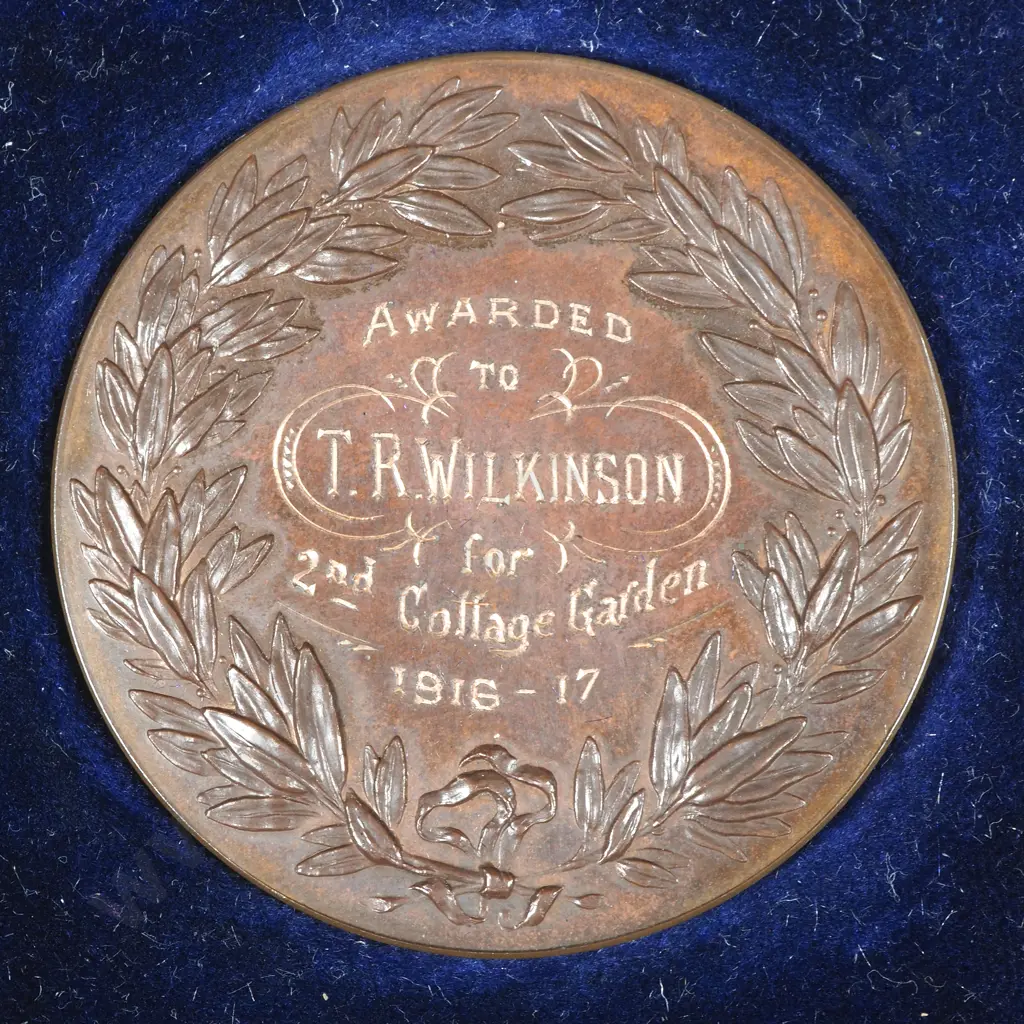 Two Cased Royal Horticultural Society Medals to T R Wilkinson - One Bronze & One Silver Image 1++