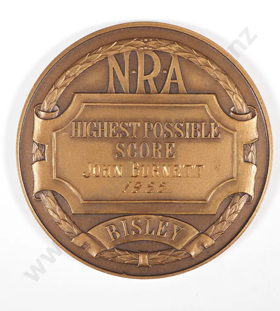 1955 Bisley NRA Highest Possible Score: John Burnett  Image 1++