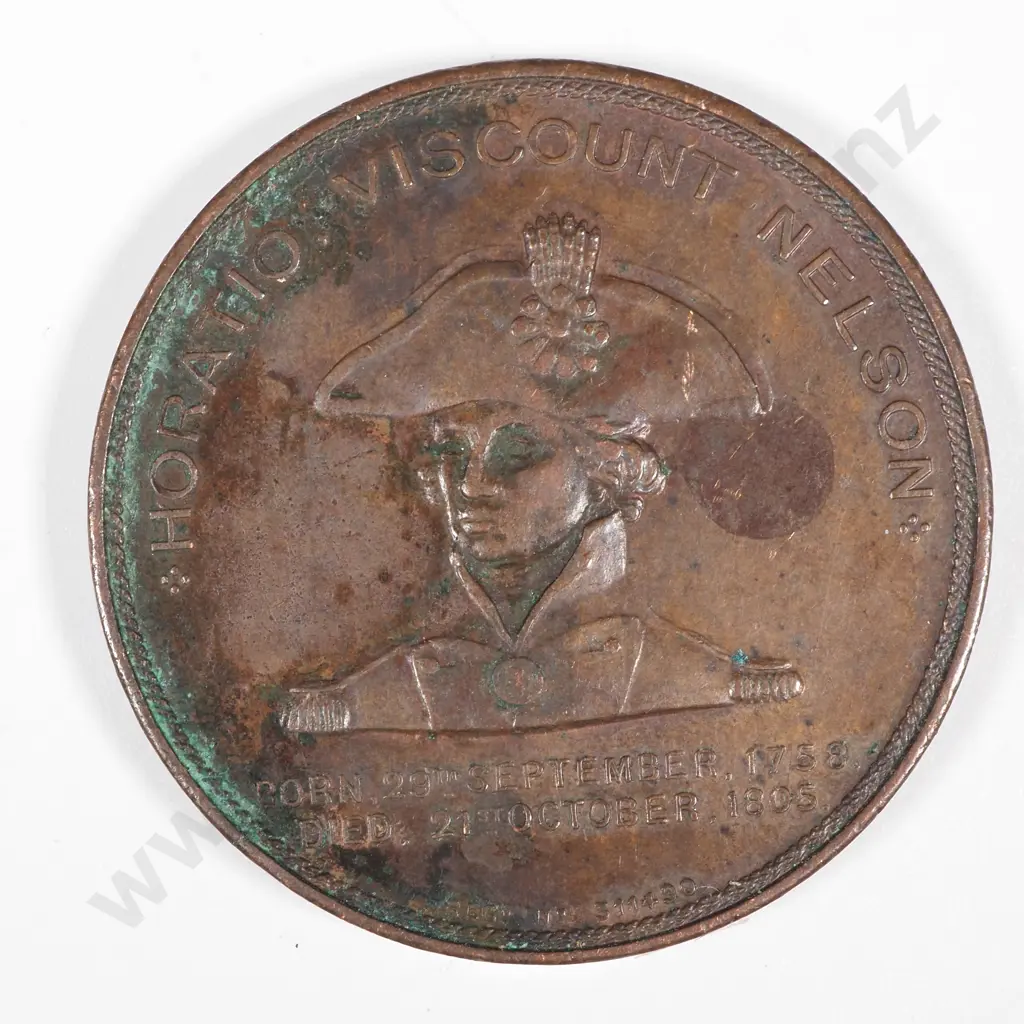 1897 Foudroyant Lord Nelsons Flagship Commemorative Copper Coin- Made from Copper of the Vessel after Breaking Up   Image 1++