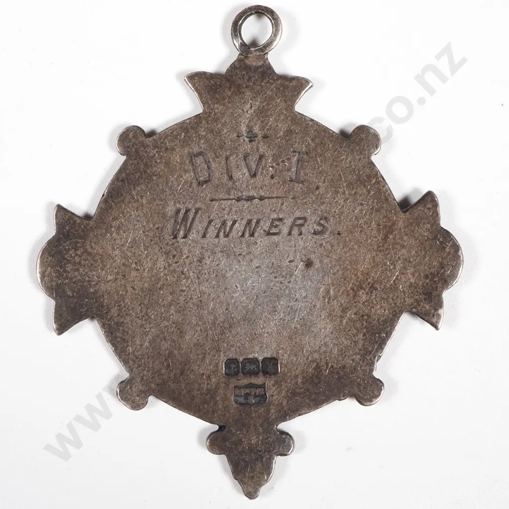 Fulham Cricket League Sterling Silver & Enamel Prize Medal  Image 1++