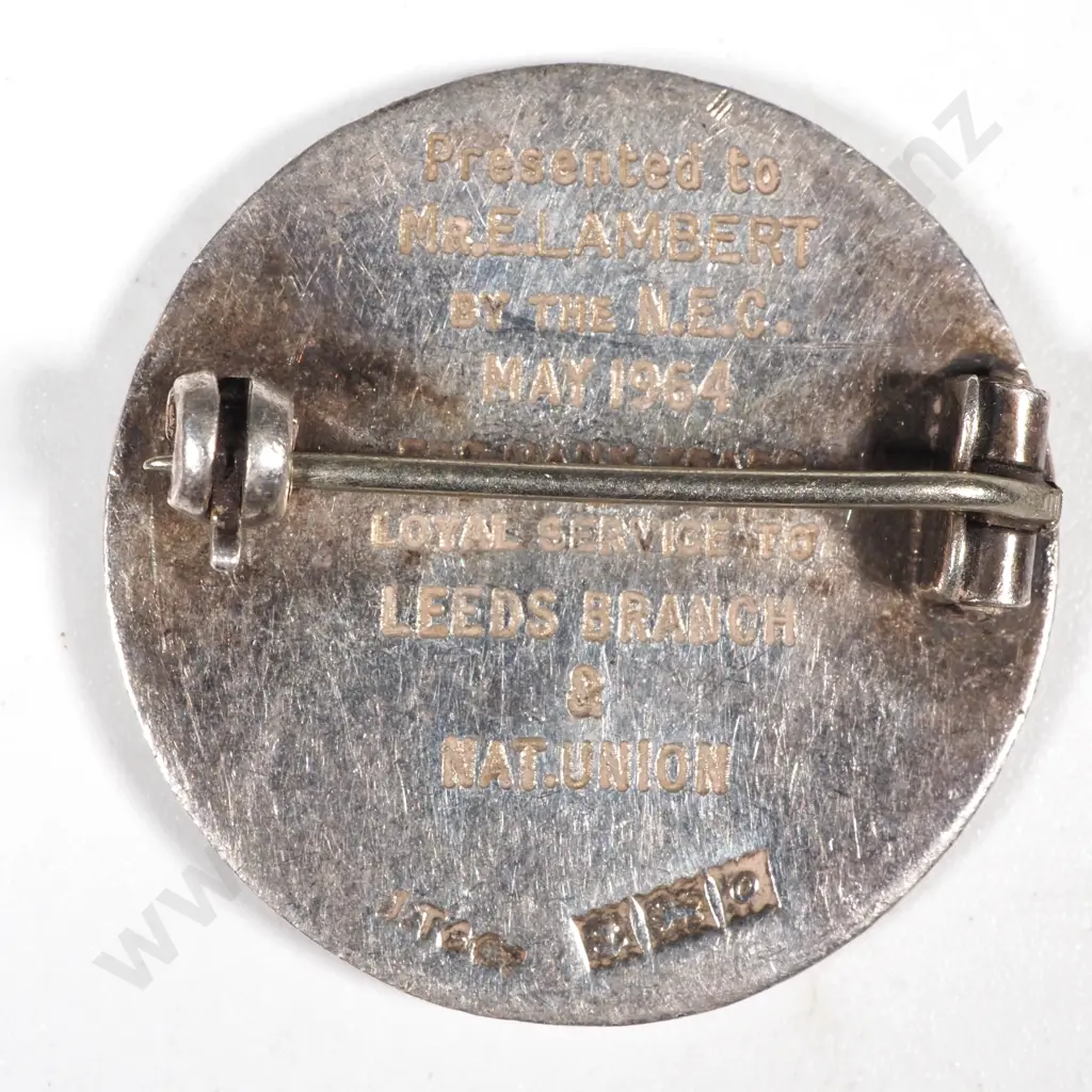 1954 Sterling Silver Printing Bookbinding & Paperworkers Union Pin Image 1++