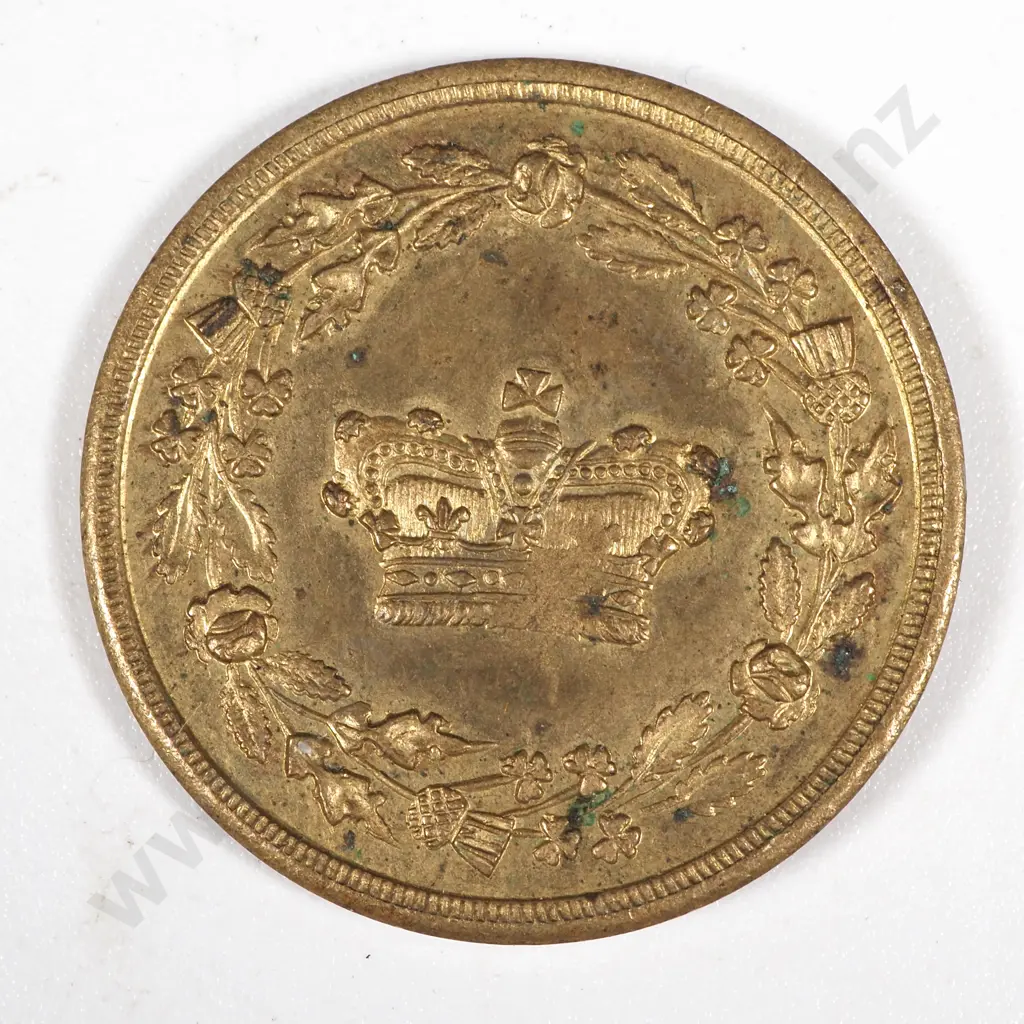 19th Century United Kingdom "Keep Your Temper" Gaming Token Image 1++