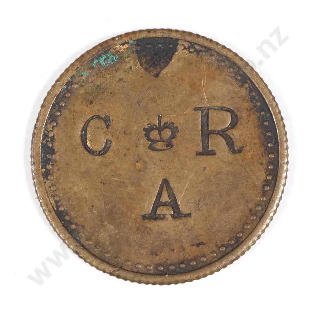 1862 C R A English Token  Image 1++