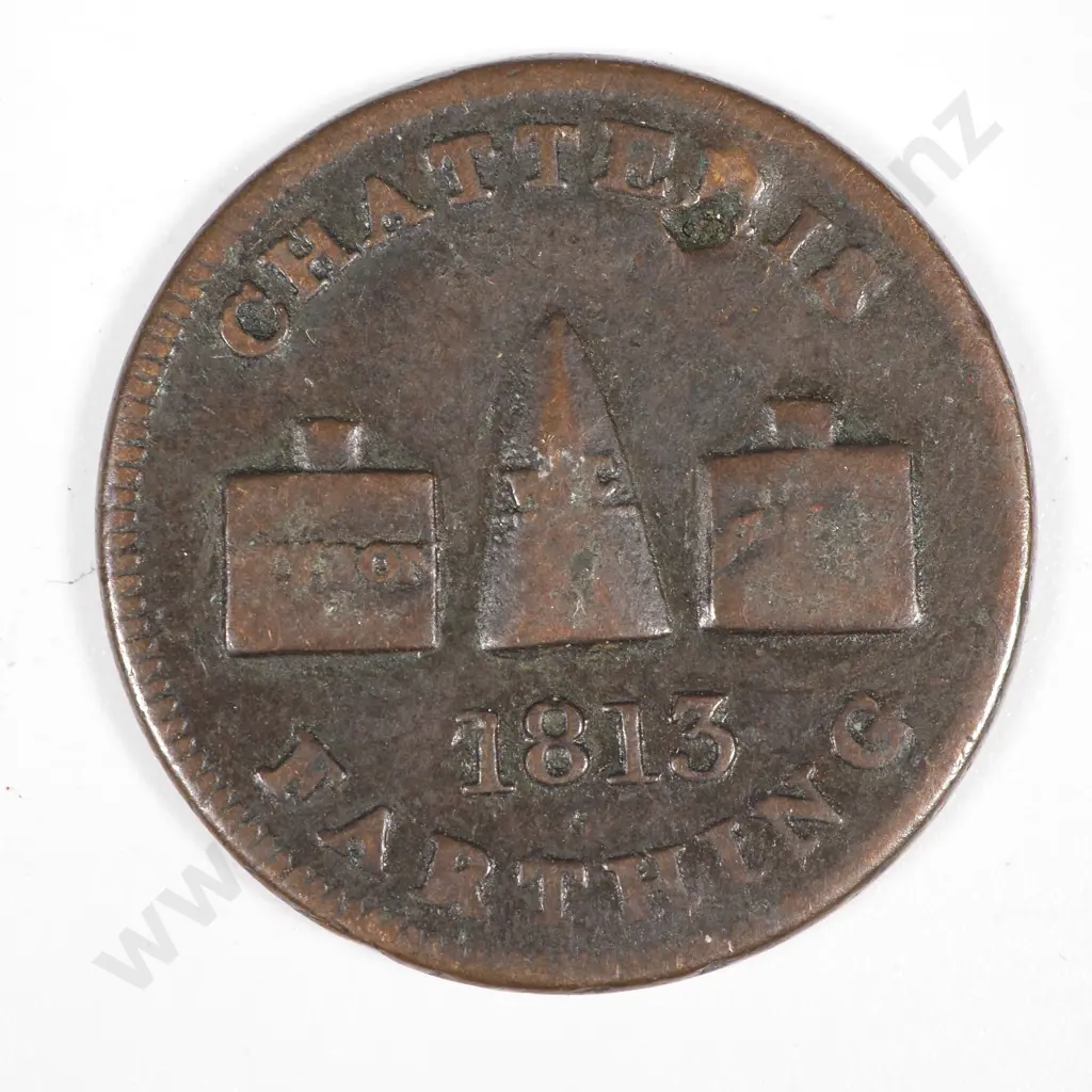 1813 United Kingdom Chatteris Farthing Token for W Curtis Cambridgeshire  Image 1++