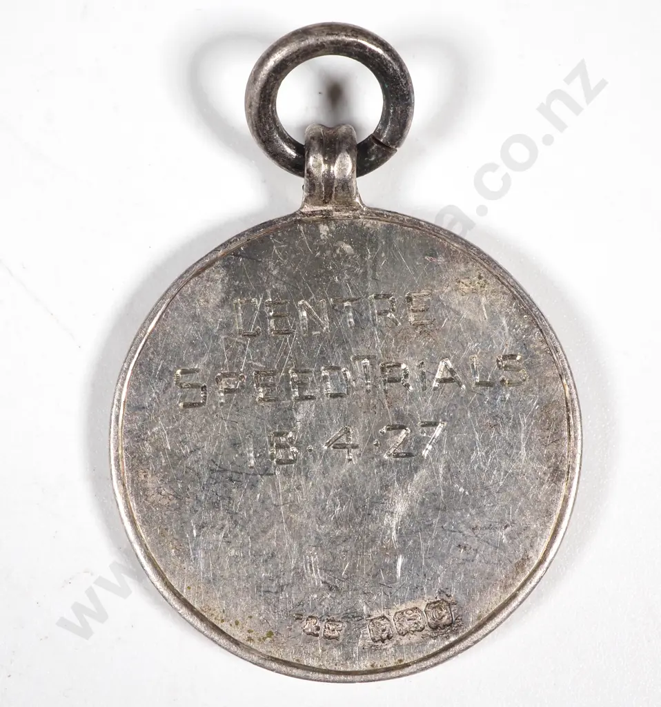 1927 Swansea & Dist Motor Cycle Club Sterling Silver & Enamel Prize Medal  Image 1++