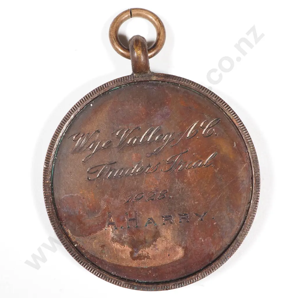 1928 United Kingdom Bronze Motorcycle Prize  Image 1++