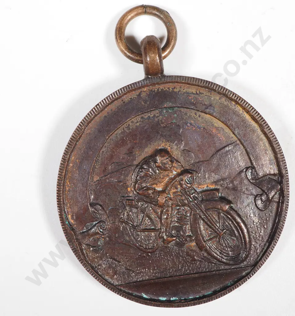1928 United Kingdom Bronze Motorcycle Prize  Image 1++