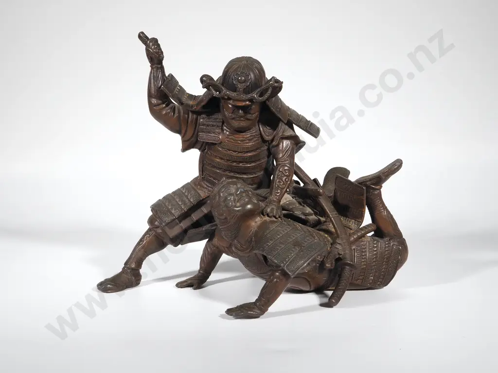 Bronzed Samurai Warrior Figure Image 1++