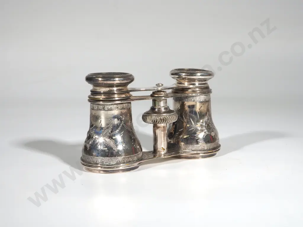 Vintage Silver Plated Opera Glasses Image 1++