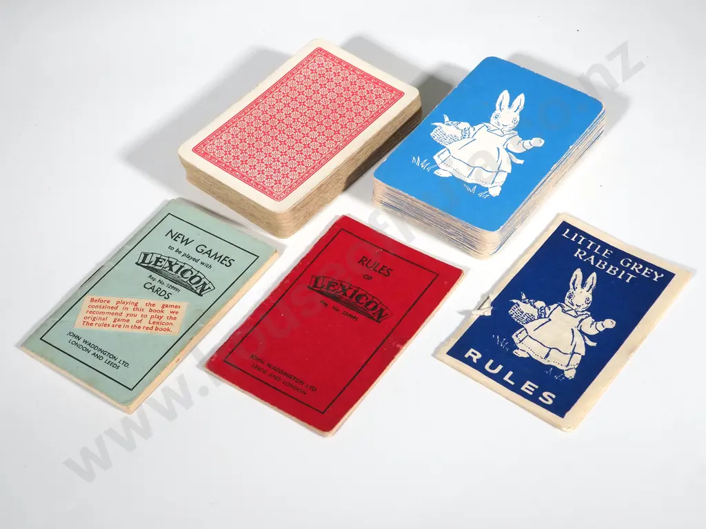 Two Packs of Childrens Playing Cards: Lexicon & Little Grey Rabbit  Image 1++