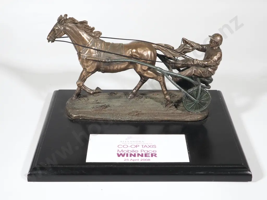 Bronzed Resin Alexander park Trotting Club Trophy Image 1++