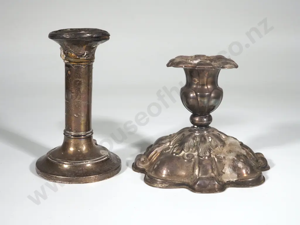 Two Silver Candlesticks Image 1++