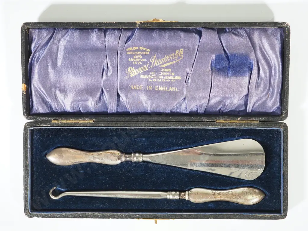 Vintage Cased Stewart Dawsons Shoe Horn & Boot Hook Image 1++