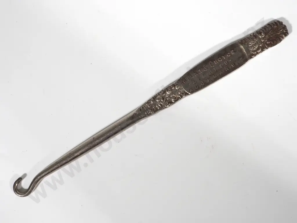One Vintage Silver Plate Boot Hook - Milne & Choice Ltd, Auckland Image 1++