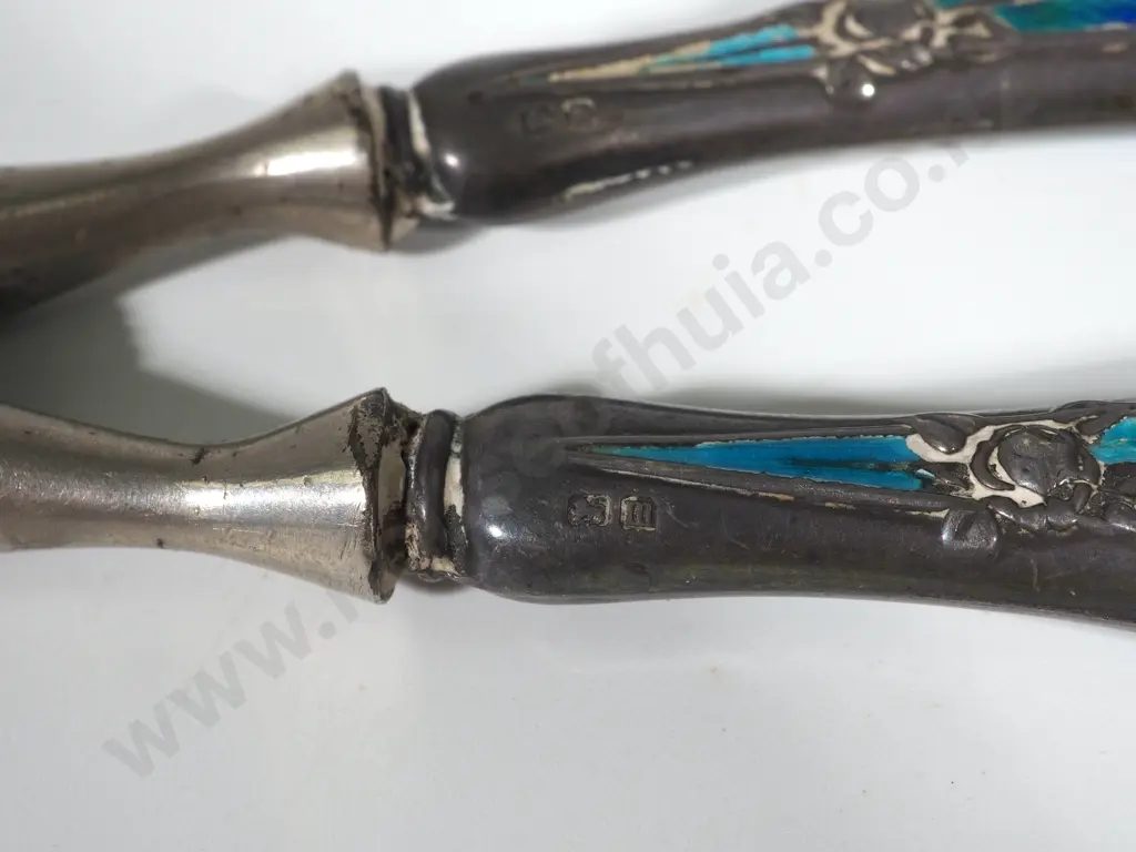 Sterling Silver Enamelled Glove Stretcher (w Enamel Loss A/F) Image 1++