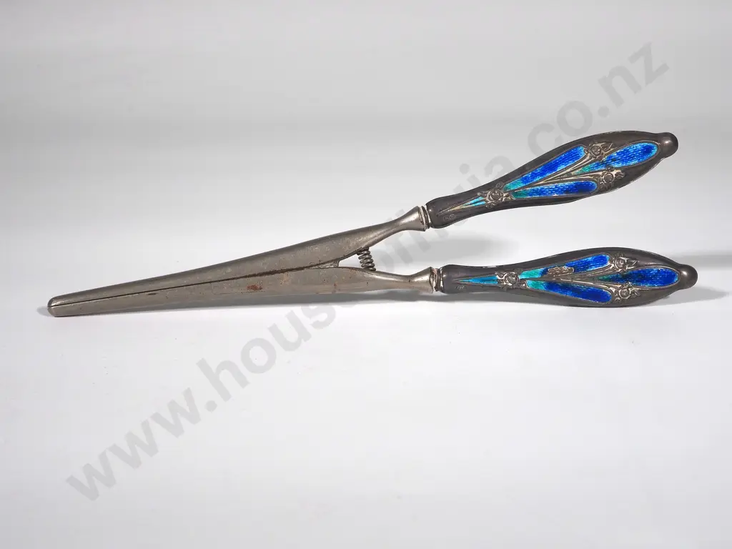 Sterling Silver Enamelled Glove Stretcher (w Enamel Loss A/F) Image 1++