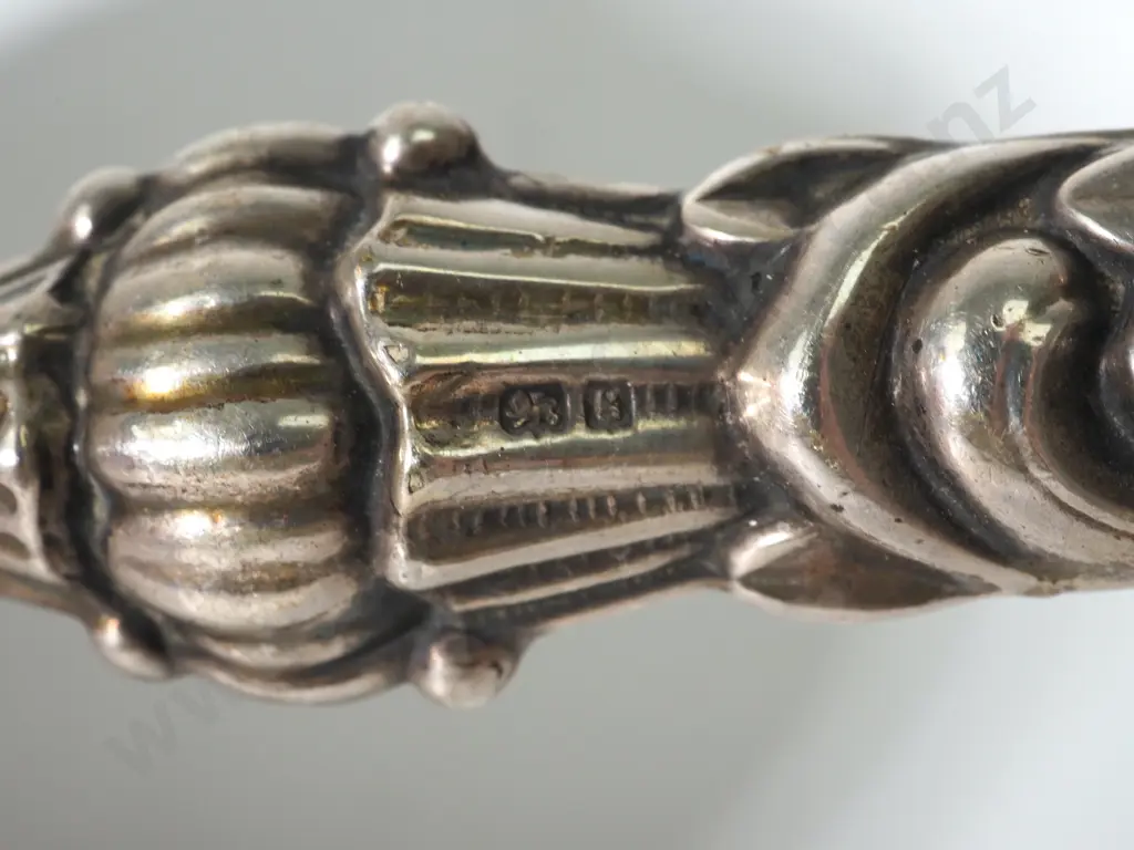 Matched Pair of Antique Sterling Silver Shoe Horn & Boot Hook  Image 1++